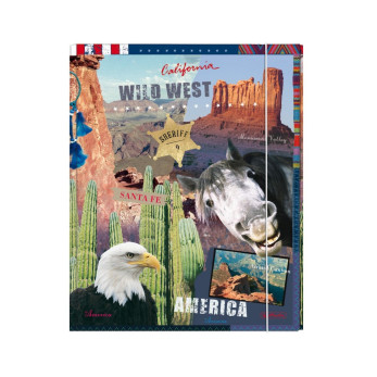 Папка с резинками WILD AMERICA