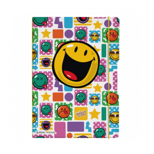 Блокнот Smiley Happy, А4, 2 блока: кл+лин по 40л., 80g/m²