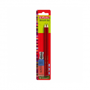 Набор Herlitz: 2 карандаша, точилка, ластик