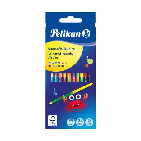 Цветные карандаши Pelikan, 24 цвета, 12 шт.