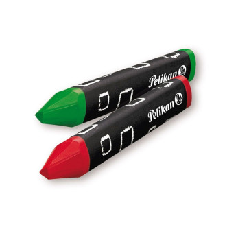 Мелки восковые Pelikan треугольные и точилка, 8 цветов, футляр