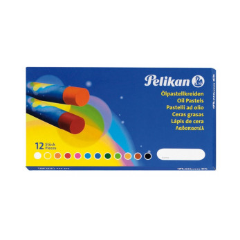 Мелки восковые пастельные Pelikan, 12 цветов