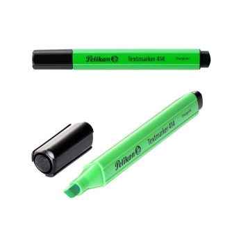 Текстовыделитель Pelikan 414 Tri, водная основа, треугольный корпус, зеленый