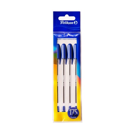 Ручки шариковые Pelikan Stick, синие, 4 шт.