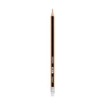 Чернографитный карандаш Maped 2B с ластиком, 1 шт.
