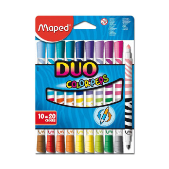 Фломастеры Maped ​Duo Color'Peps, 10 шт.