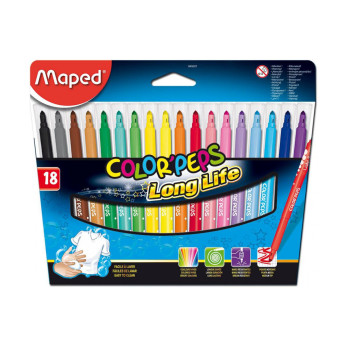 Фломастеры Color'Peps Long Life, 18 цв.