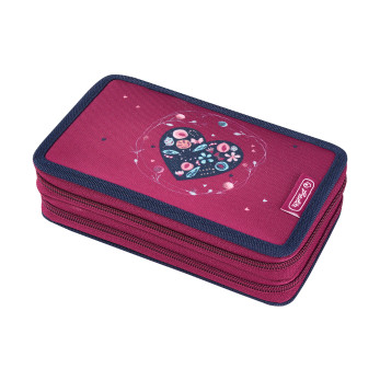 Пенал Heart, 2 молнии, 23 предмета