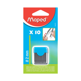 Пенал с грифелями Maped, 2 мм, 10 шт.